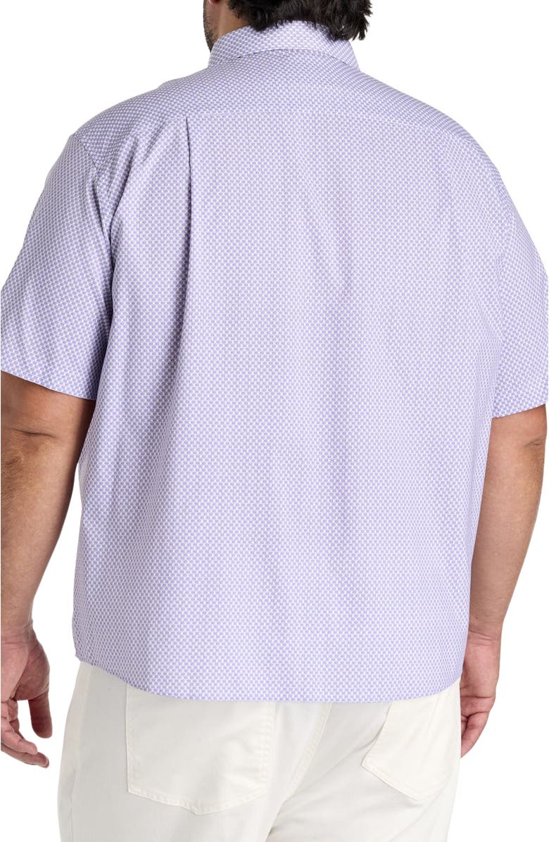 Untuckit Fit by Dxl Big & Tall Crofton Wrinkle-Free Performance Geometric Print Sport Shirt, Alternate, color, 