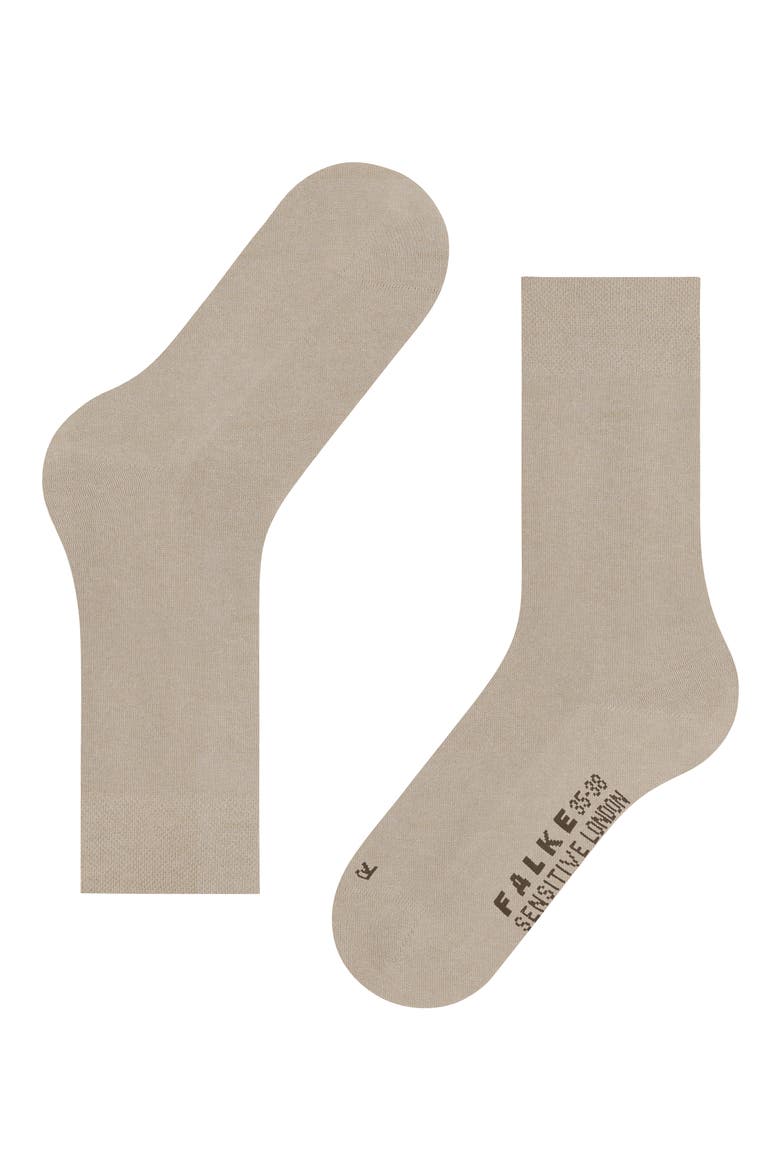 Sensitive London Cotton Blend Socks, Alternate, color, LINEN MELANGE