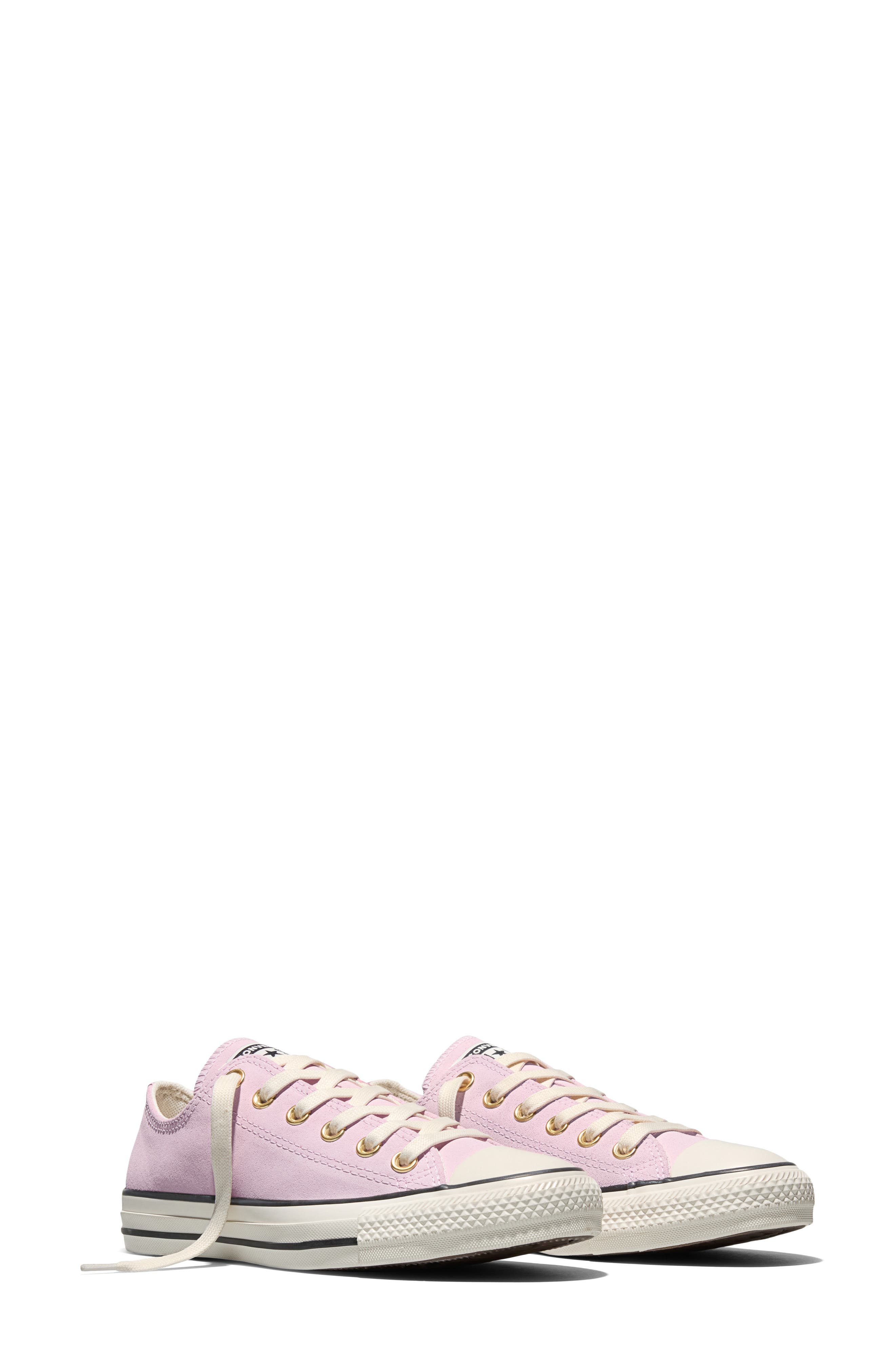 Converse Gender Inclusive Chuck Taylor All Star Sude Low Top Sneaker, Alternate, color, New Found Bloom/ Gold/ Egret