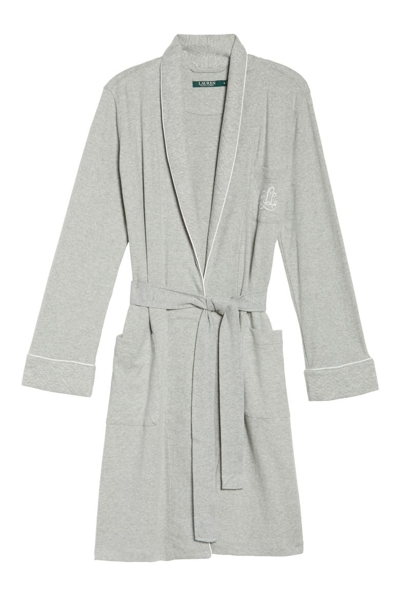 Quilted Collar Robe, Alternate, color, HGREY