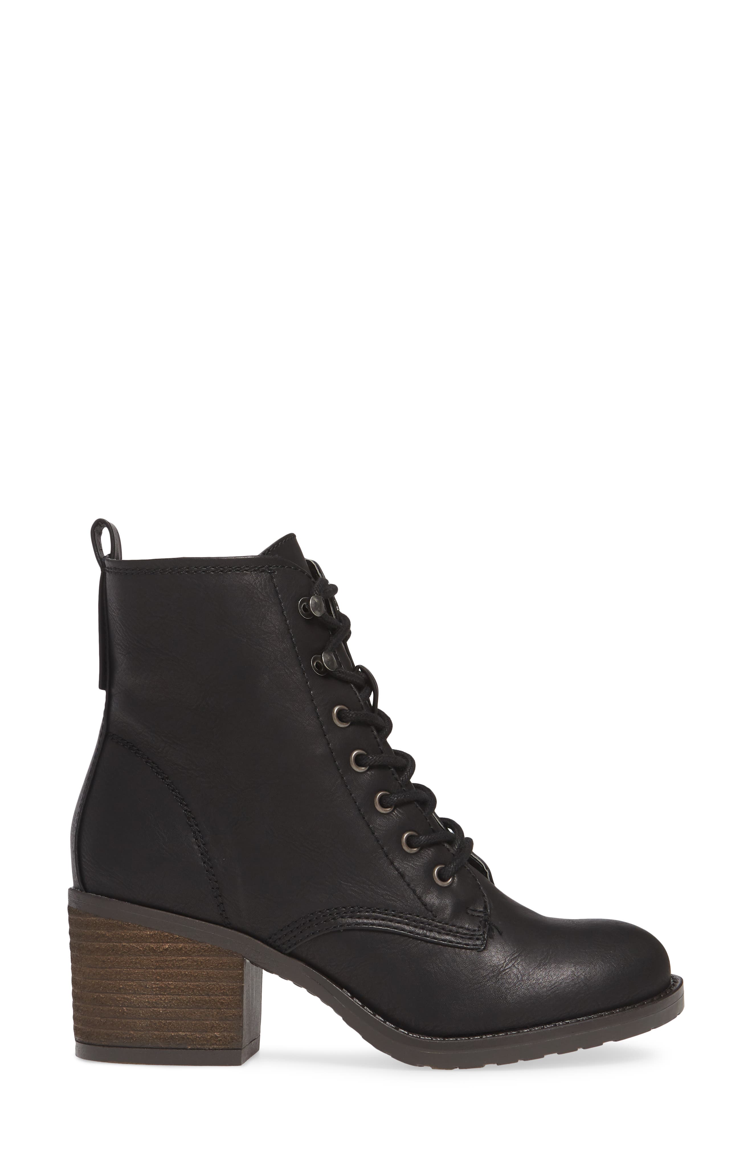 Liam Bootie, Alternate, color, BLACK FAUX LEATHER