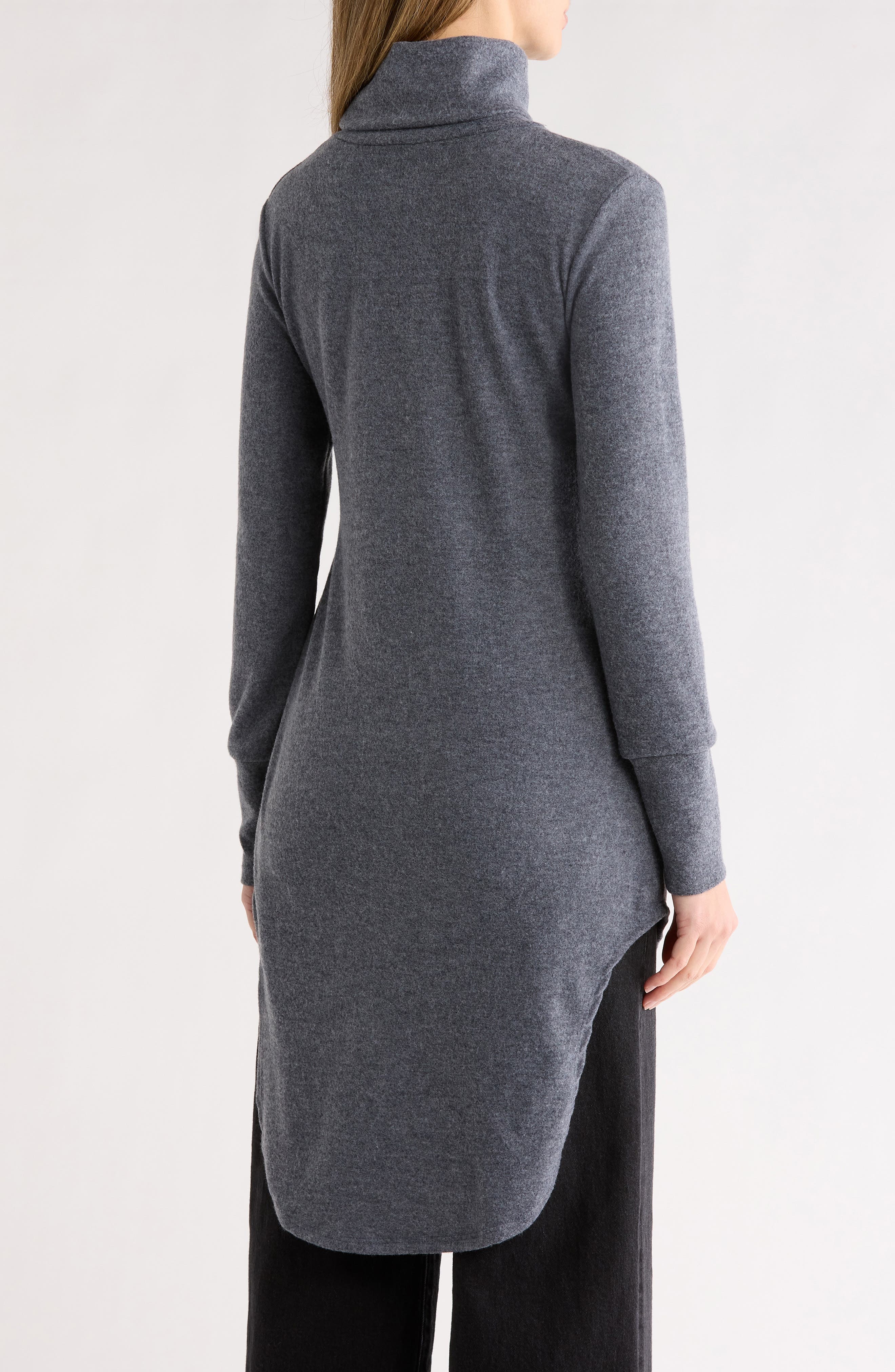 Turtleneck High-Low Tunic Sweater - image 2