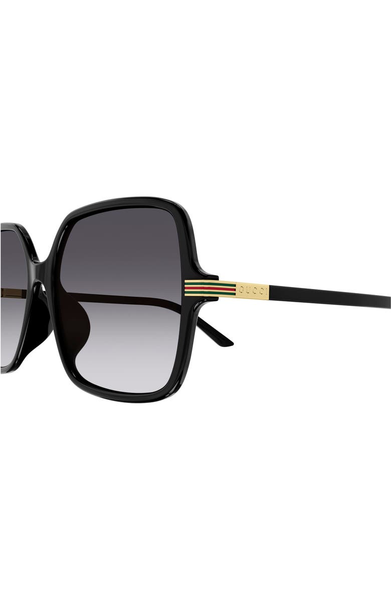 Gucci 55mm Gradient Square Sunglasses, Alternate, color, 