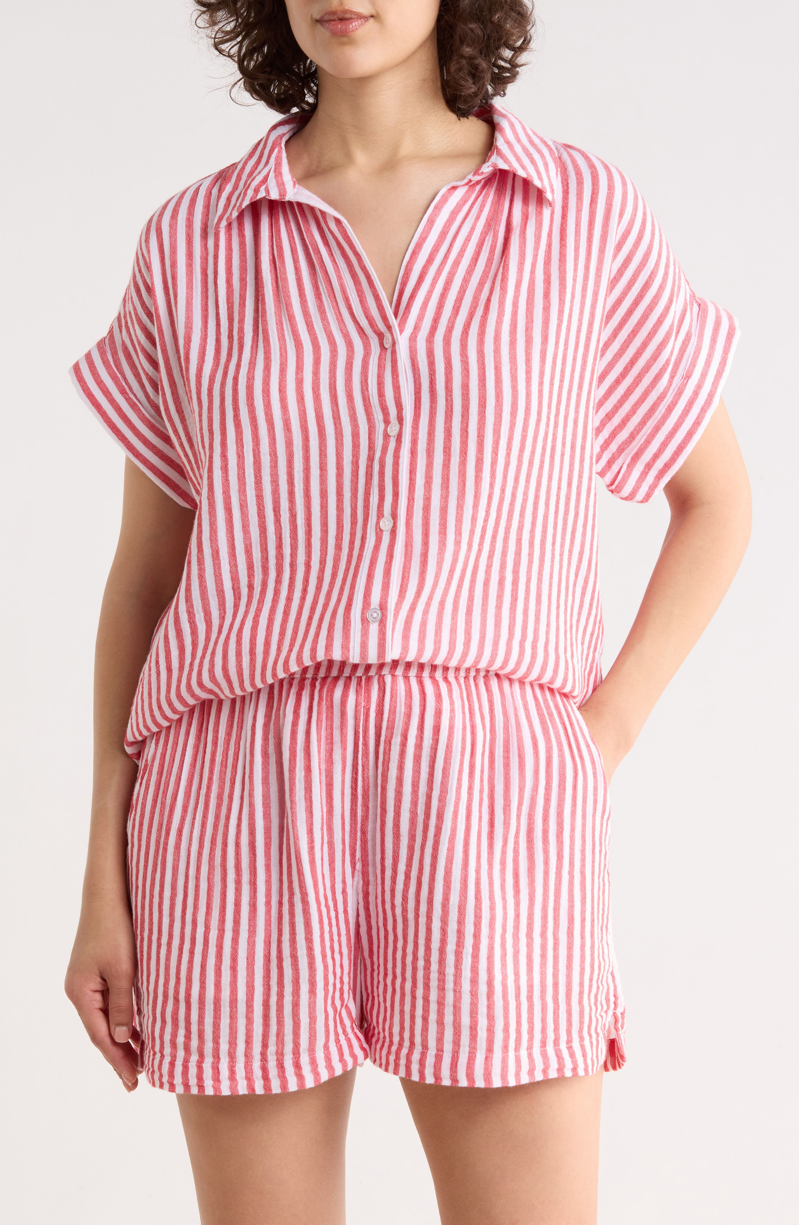 selected RED RADISH BRIANNE STRIPE