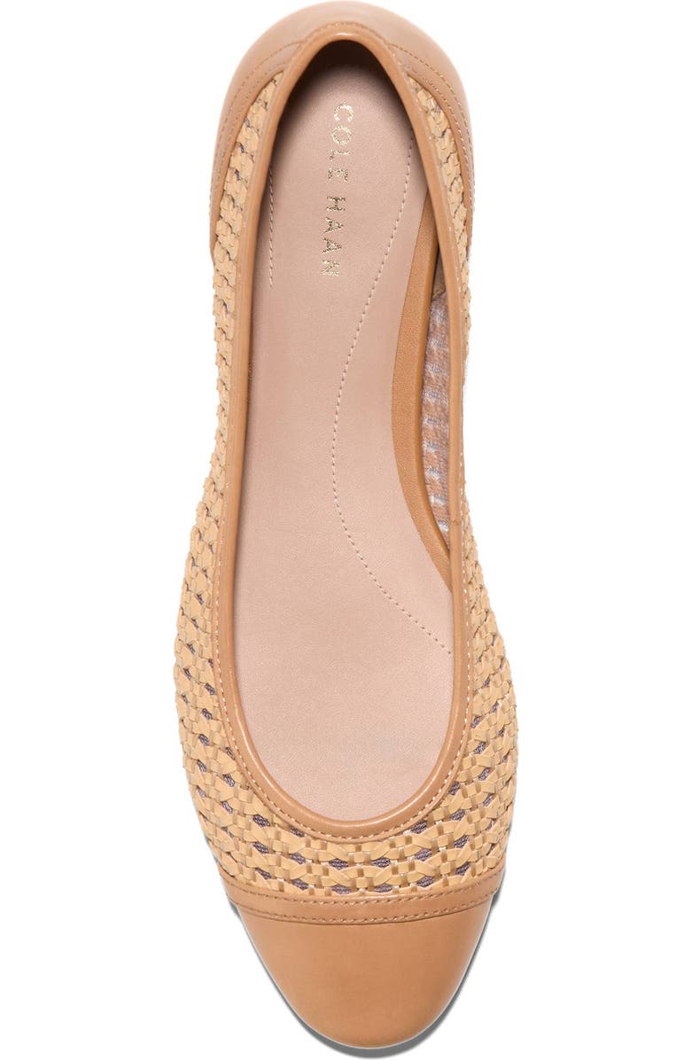 Cole Haan Raquelle Demi Ballet Flat, Alternate, color, Natural Raffia/ Biscuit