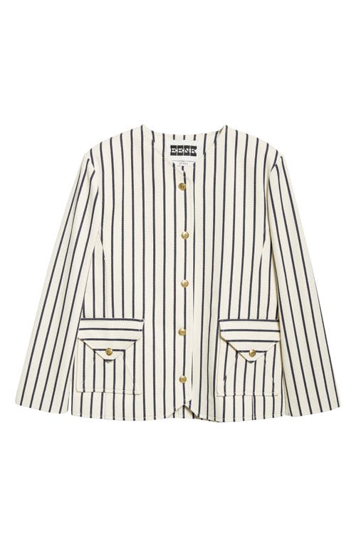 EENK EENK STRIPE TAILORED COTTON JACKET 