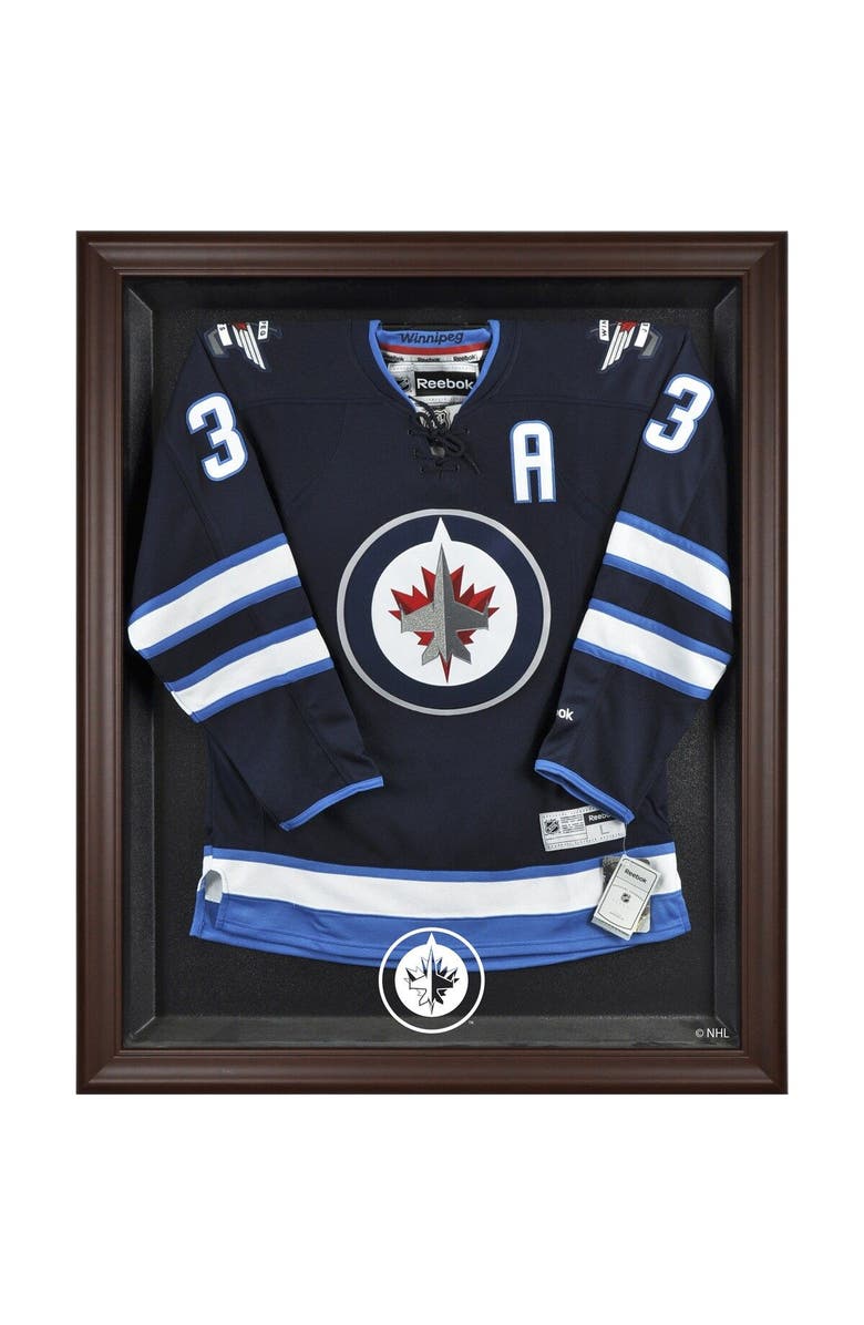 FANATICS AUTHENTIC Winnipeg Jets Brown Framed Logo Jersey Display Case, Main, color, 