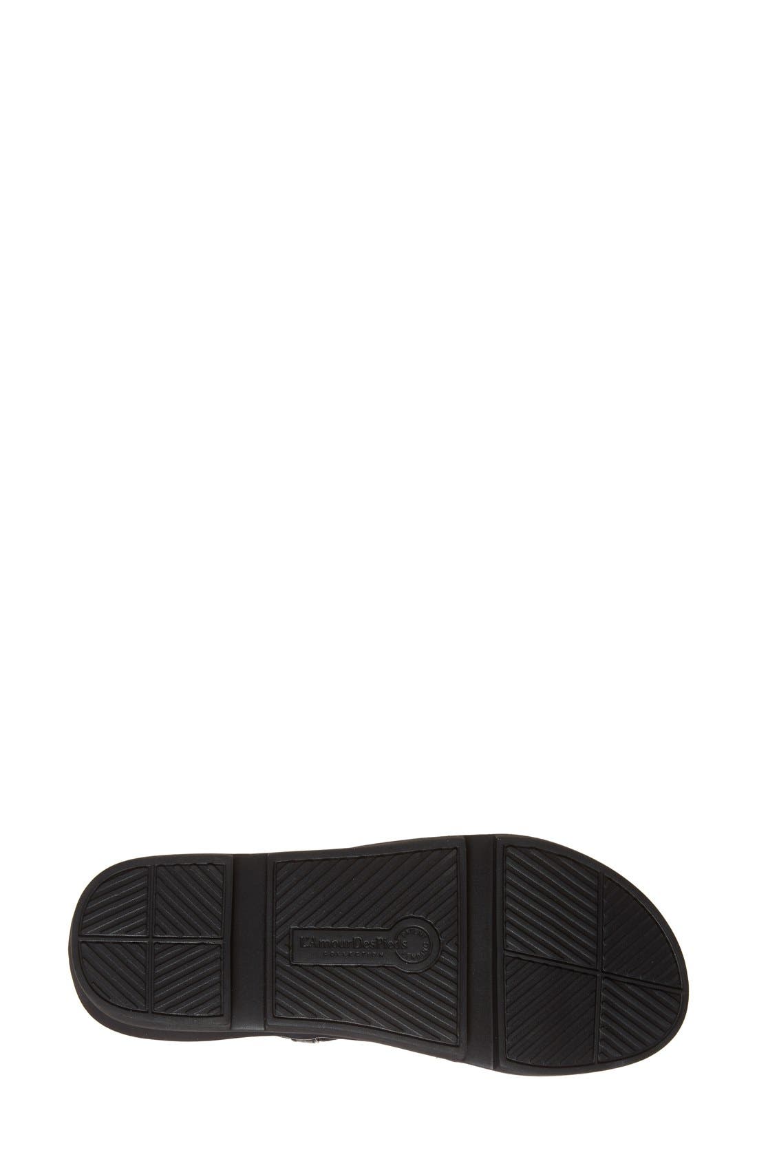 'Verdun' Crisscross Sandal, Alternate, color, BLACK LEATHER