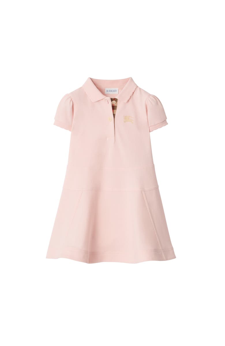 Burberry Cotton Polo Shirt Dress, Main, color, Ice Pink