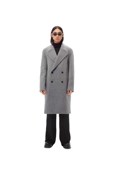 Double-Breasted Cashmere Coat for Men