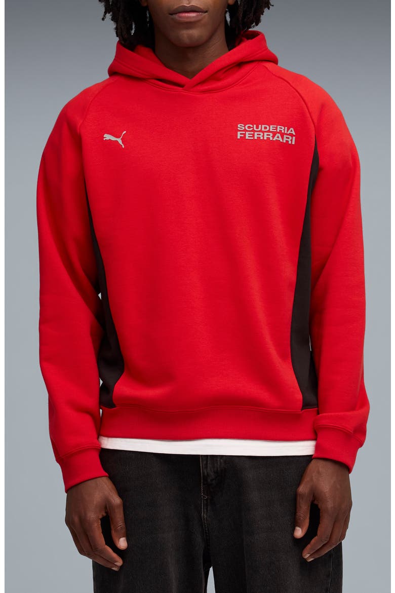 Scuderia Ferrari Lifestyle Graphic Hoodie, Main, color, ROSSO CORSA