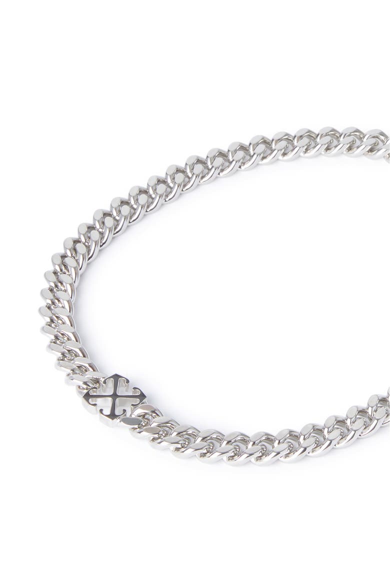 Men's Enamel Arrow Necklace, Alternate, color, Silver