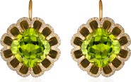 Mindi Mond Floating Peridot & Diamond Drop Earrings