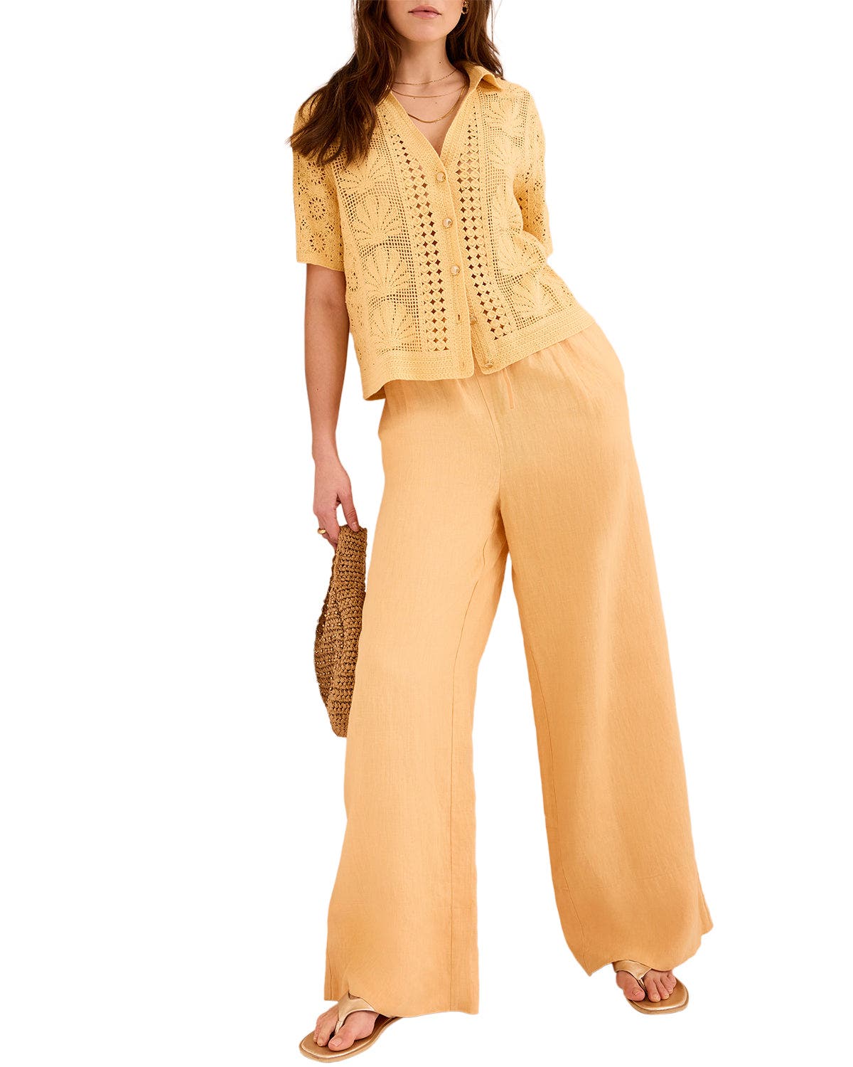 Cotton Blend Crochet Shirt - image 2