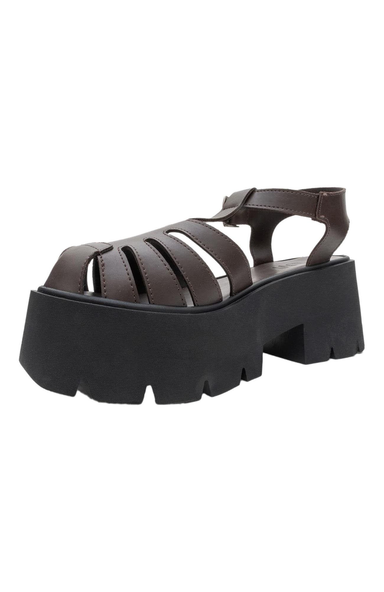 Verua Platform Sandal, Alternate, color, Brown Faux Leather