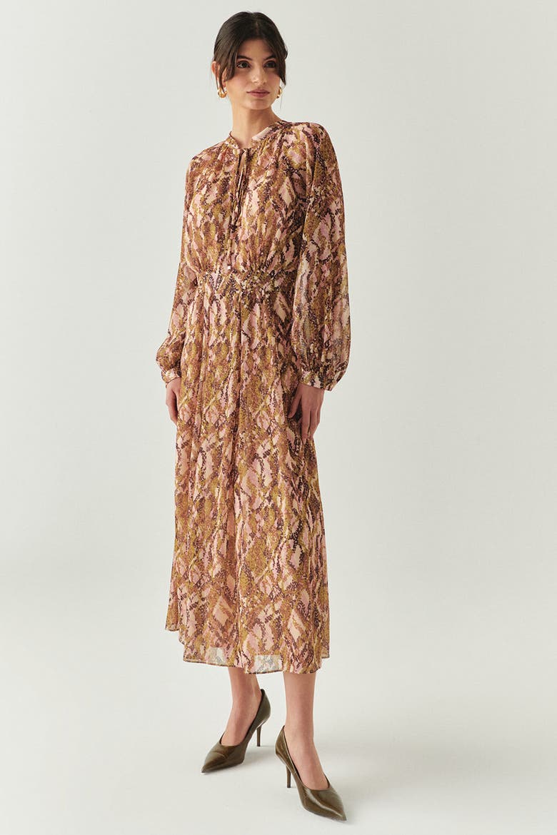 Kairi Chiffon Midi Dress, Alternate, color, MULTI COLOR