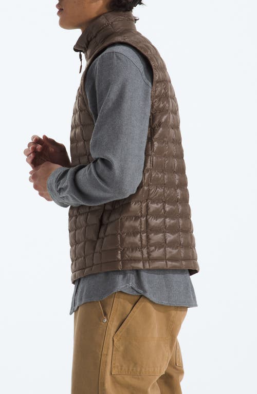 The North Face Thermoball Windproof Water Repellent Packable Quilted Vest In Gold