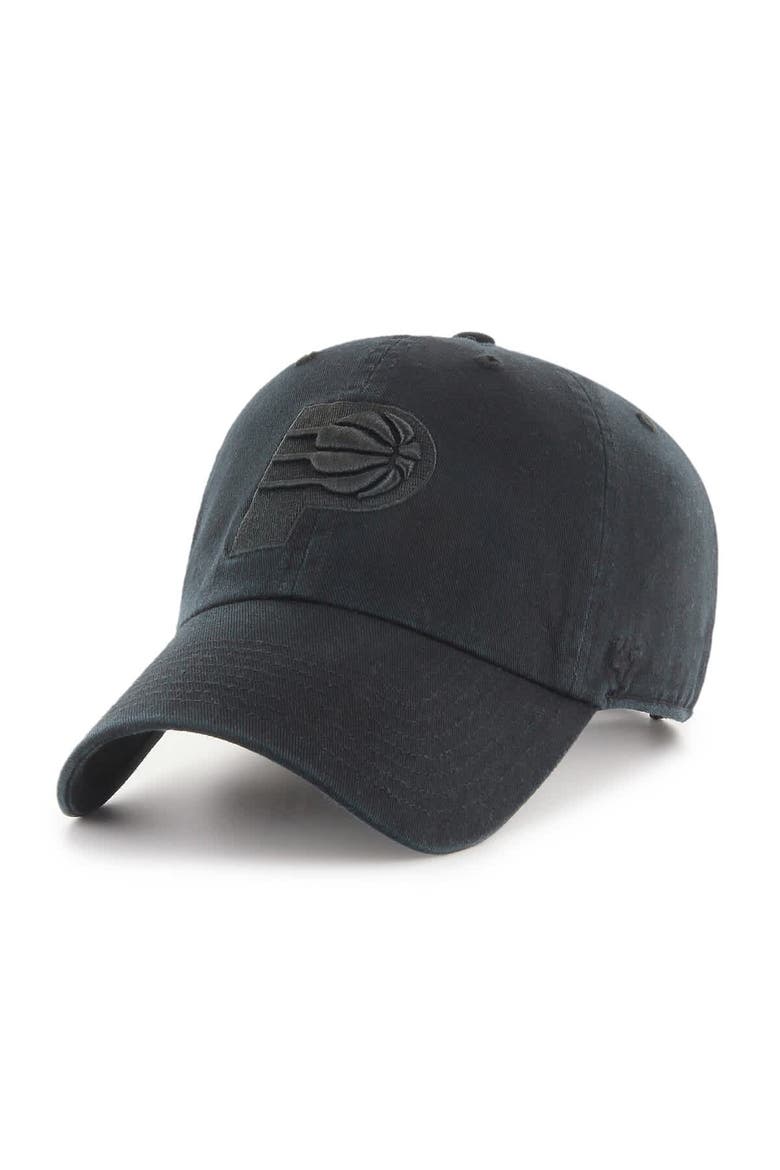 Men's '47 Black Indiana Pacers Primary Logo Clean Up Adjustable Hat, Main, color, Black