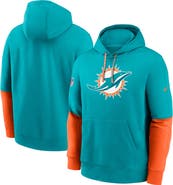 Nike Men's Nike Aqua Miami Dolphins 2024 Sideline Club Pullover Hoodie