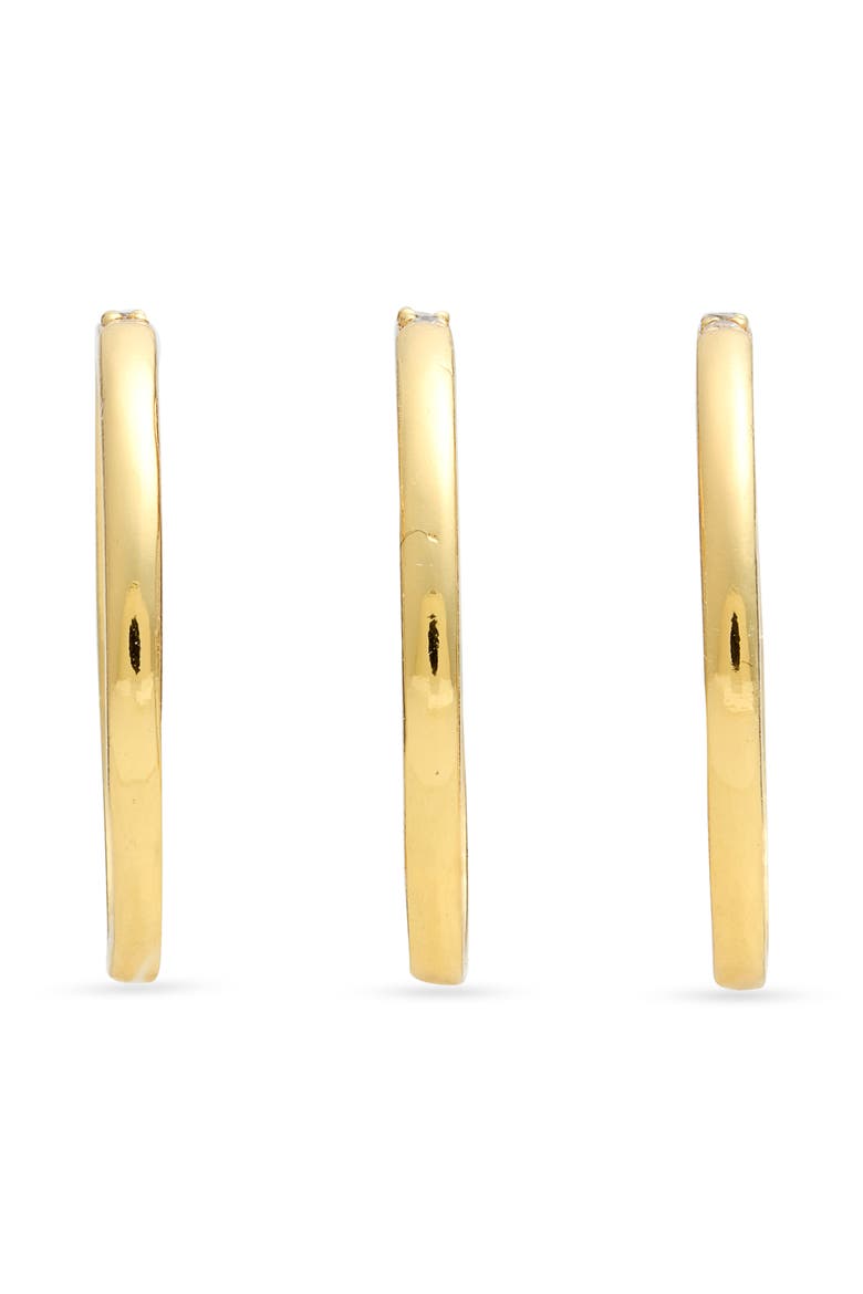 Set of 3 Cubic Zirconia Stack Rings, Alternate, color, 14K GOLD PLATED
