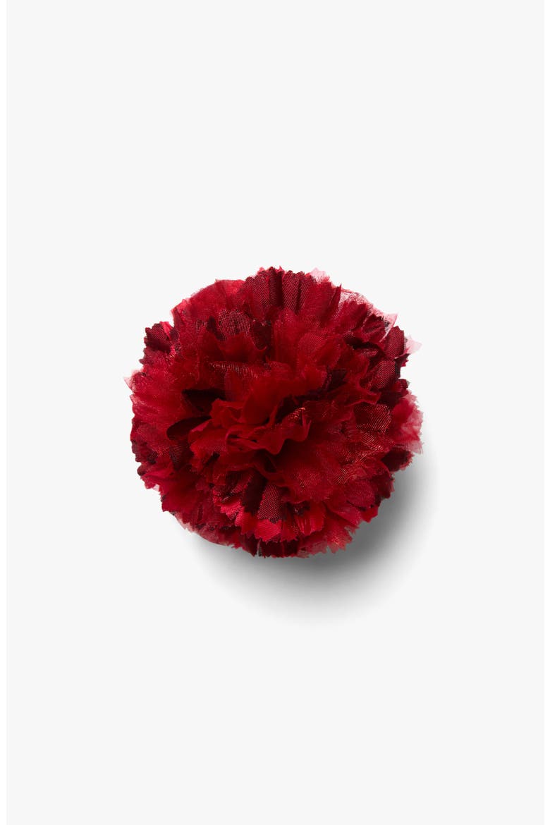 The Red Carnation Floral Brooch, Main, color, Red