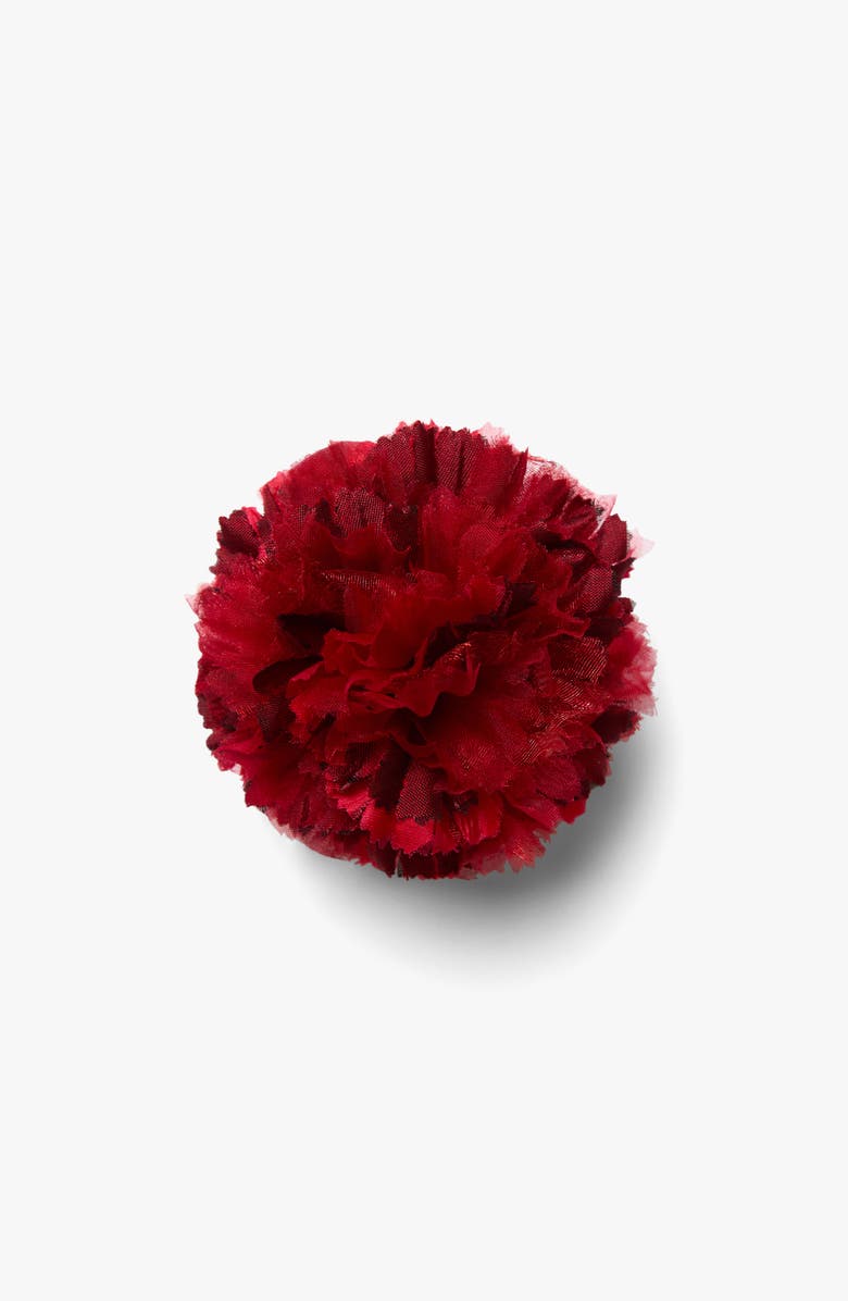 Helena Simon The Red Carnation Floral Brooch, Main, color, Red