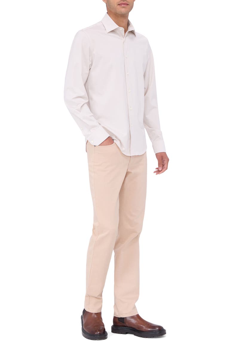Bugatchi James OoohCotton<sup>®</sup> Button-Up Shirt, Alternate, color, Stone