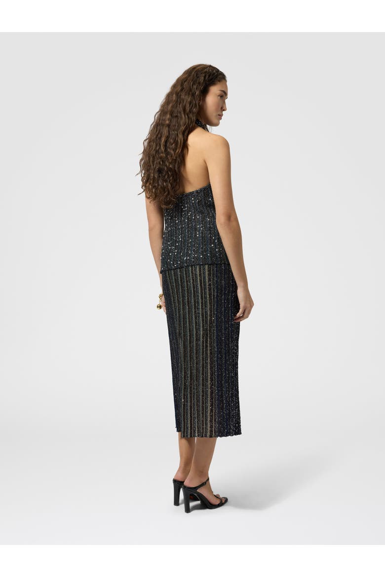 Halterneck Top With Sequin Applications, Alternate, color, Multicoloured