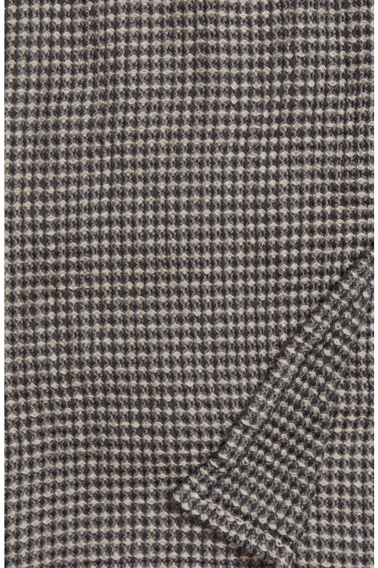 Waffle Knit Blanket, Alternate, color, GREY ONYX