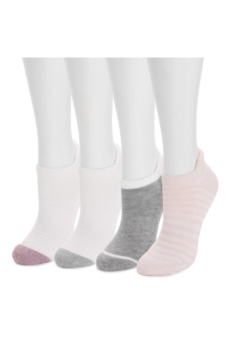 Women's Dream Step Sporty Low Cut Ankle Socks, 4 Pair Pack, Alternate, color, Pink