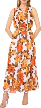 1.STATE Split Neck Maxi Dress