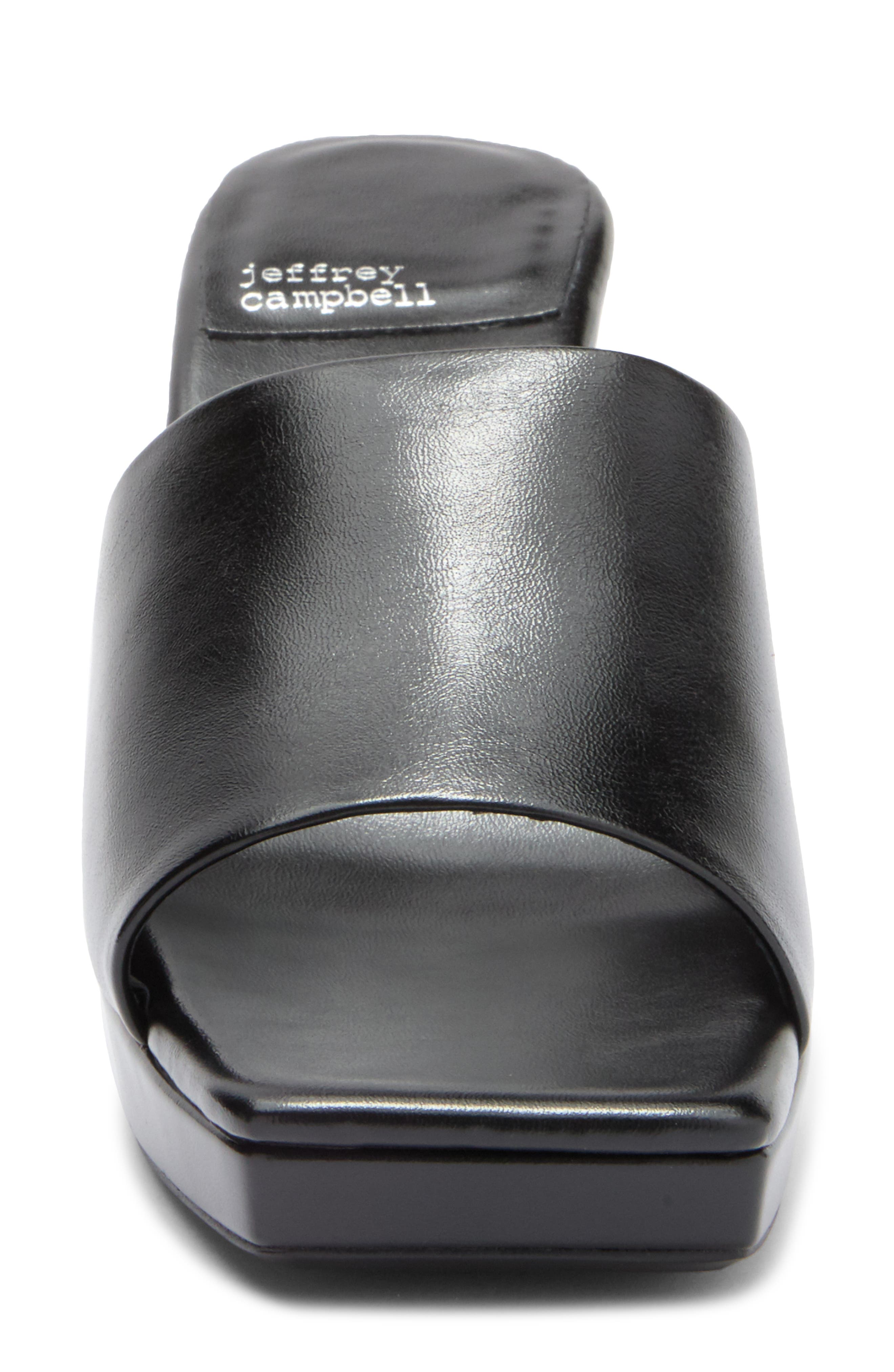 Jeffrey Campbell Dress Code Sandal, Alternate, color, Black Wax