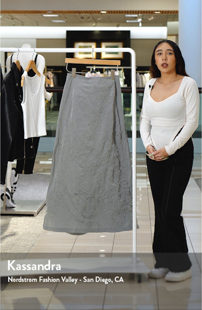 Crinkle A-Line Maxi Skirt, sales video thumbnail