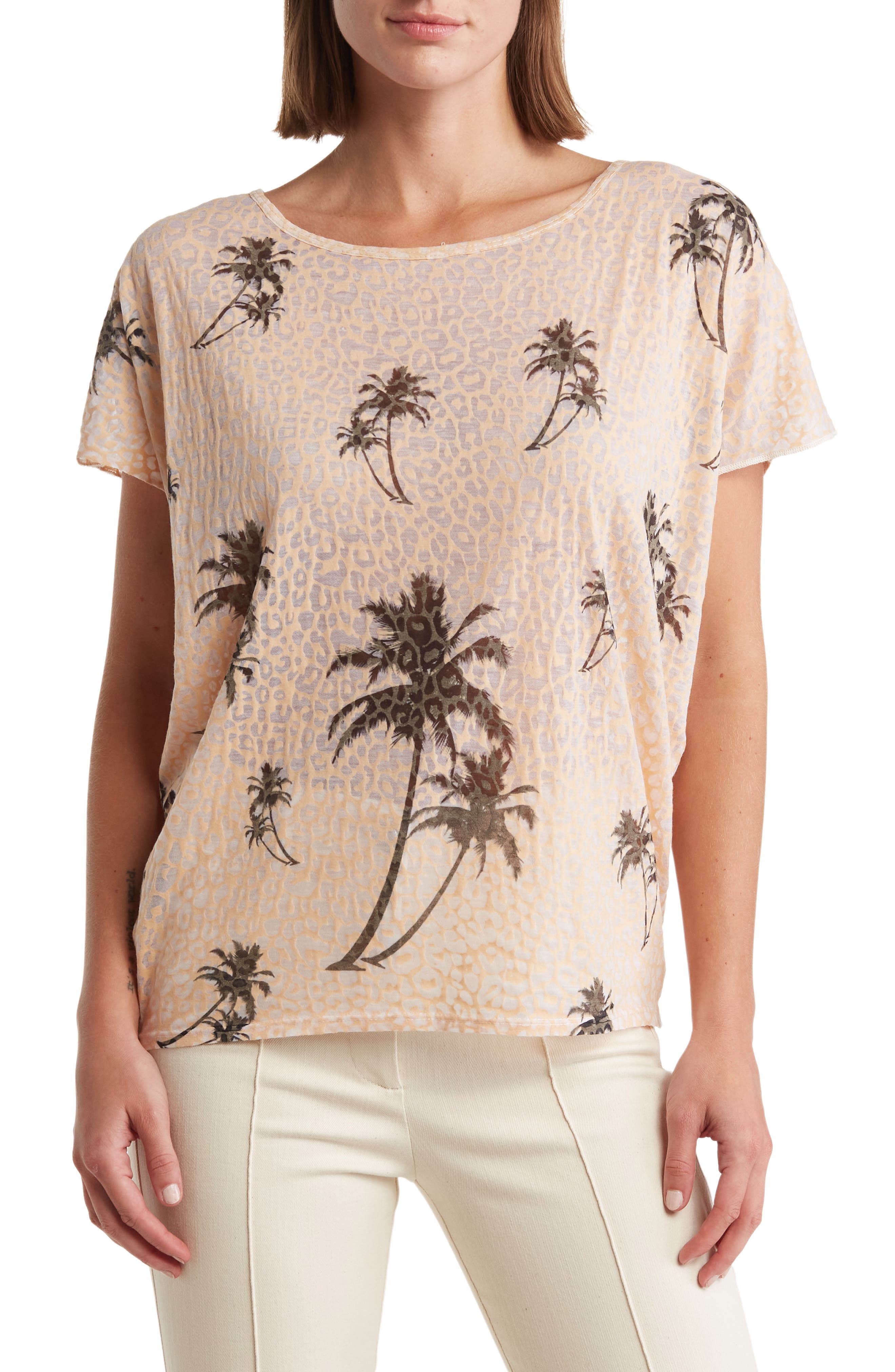 Patterned Dolman Sleeve T-Shirt - image 3