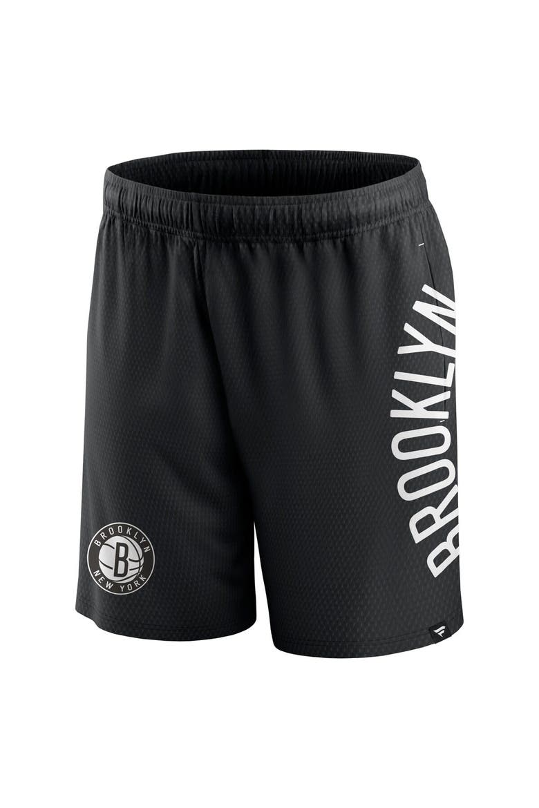 Men's Fanatics Branded Black Brooklyn Nets Post Up Mesh Shorts, Alternate, color, Black