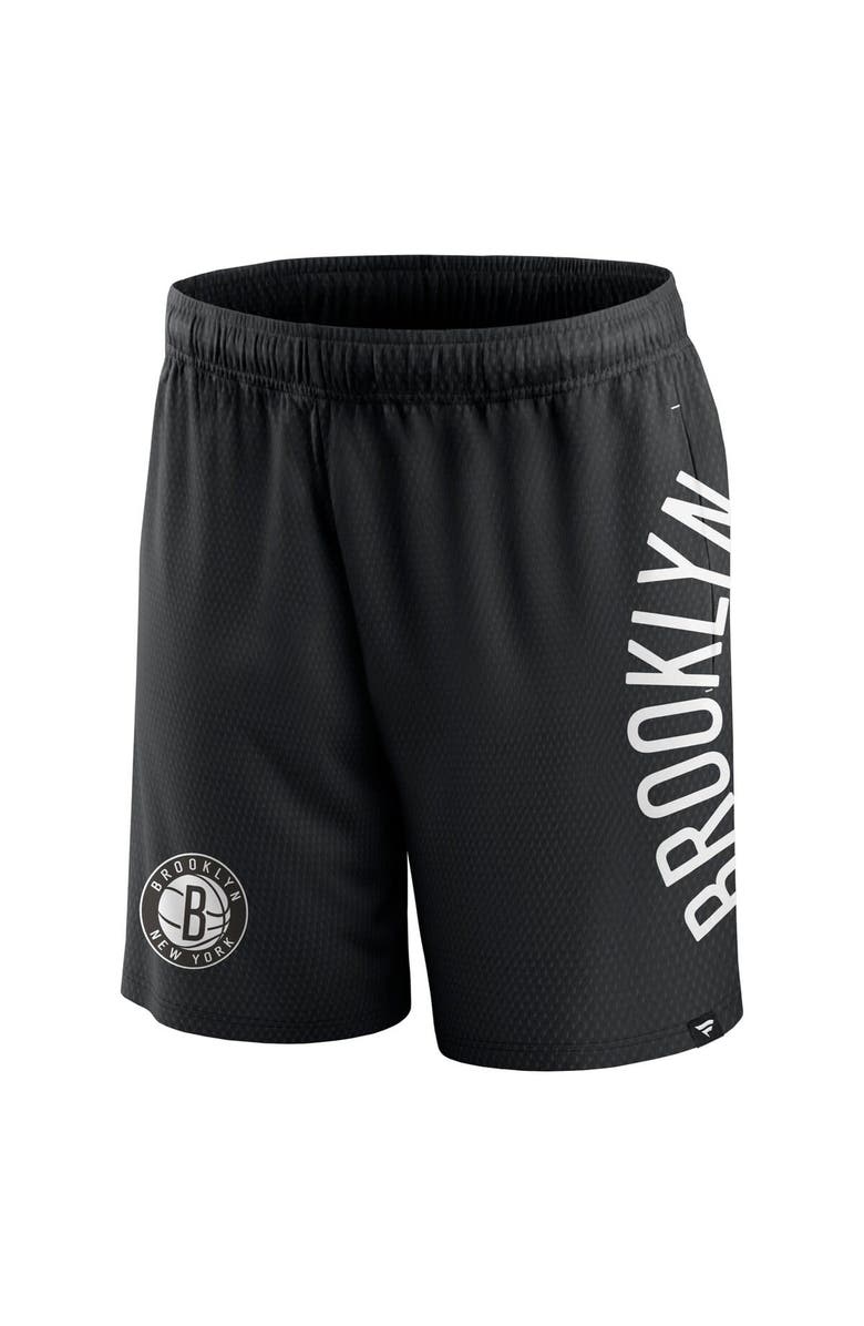 FANATICS Men's Fanatics Branded Black Brooklyn Nets Post Up Mesh Shorts, Alternate, color, Black