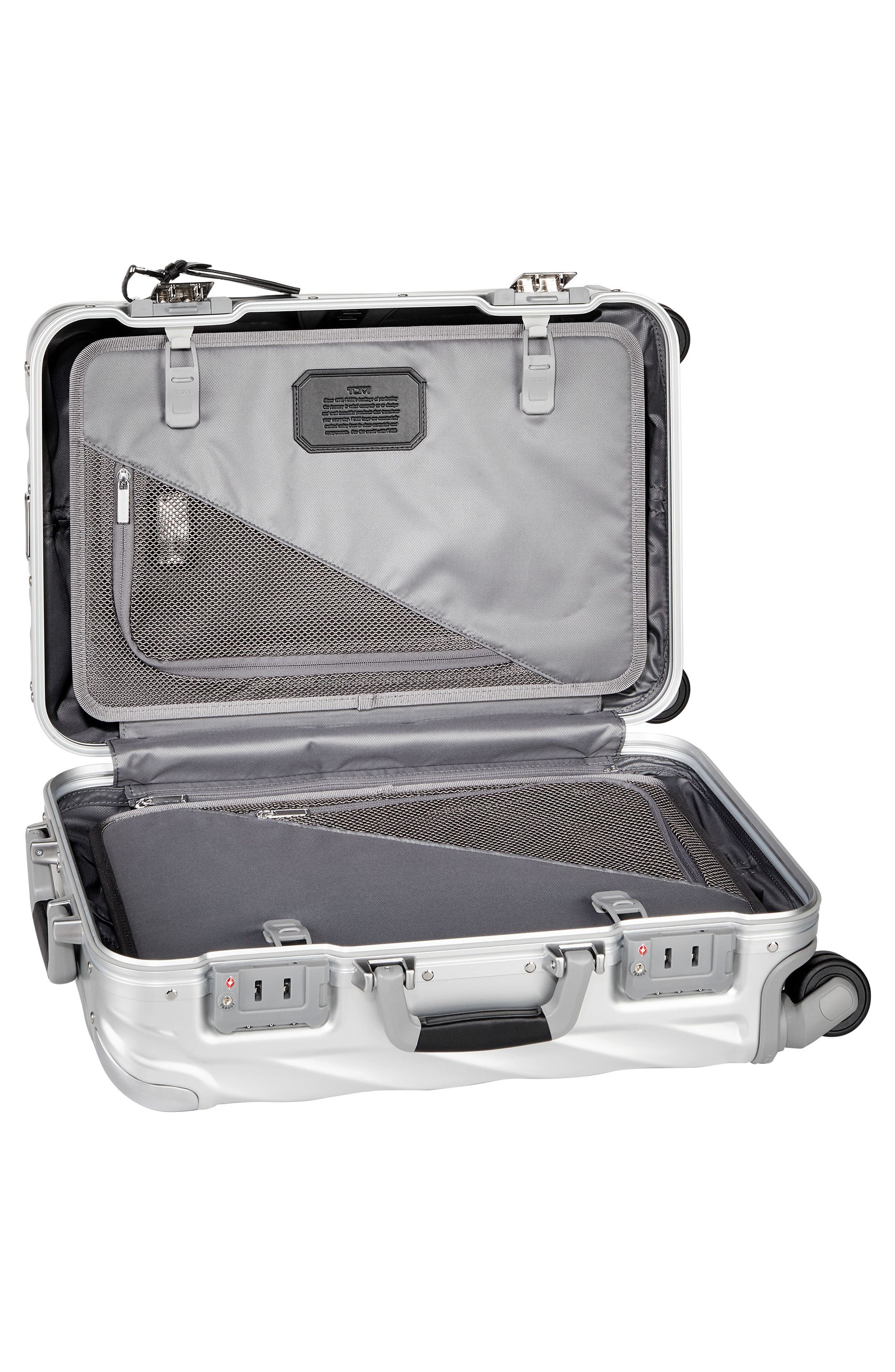TUMI 19 Degree Aluminum 22-Inch International Spinner Carry-On Bag, Alternate, color, Silver