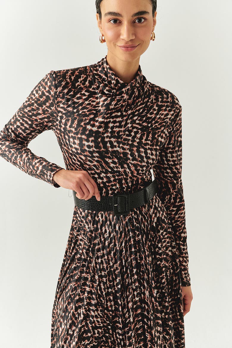 Aspyn K. Midi Dress, Alternate, color, Black Patterned