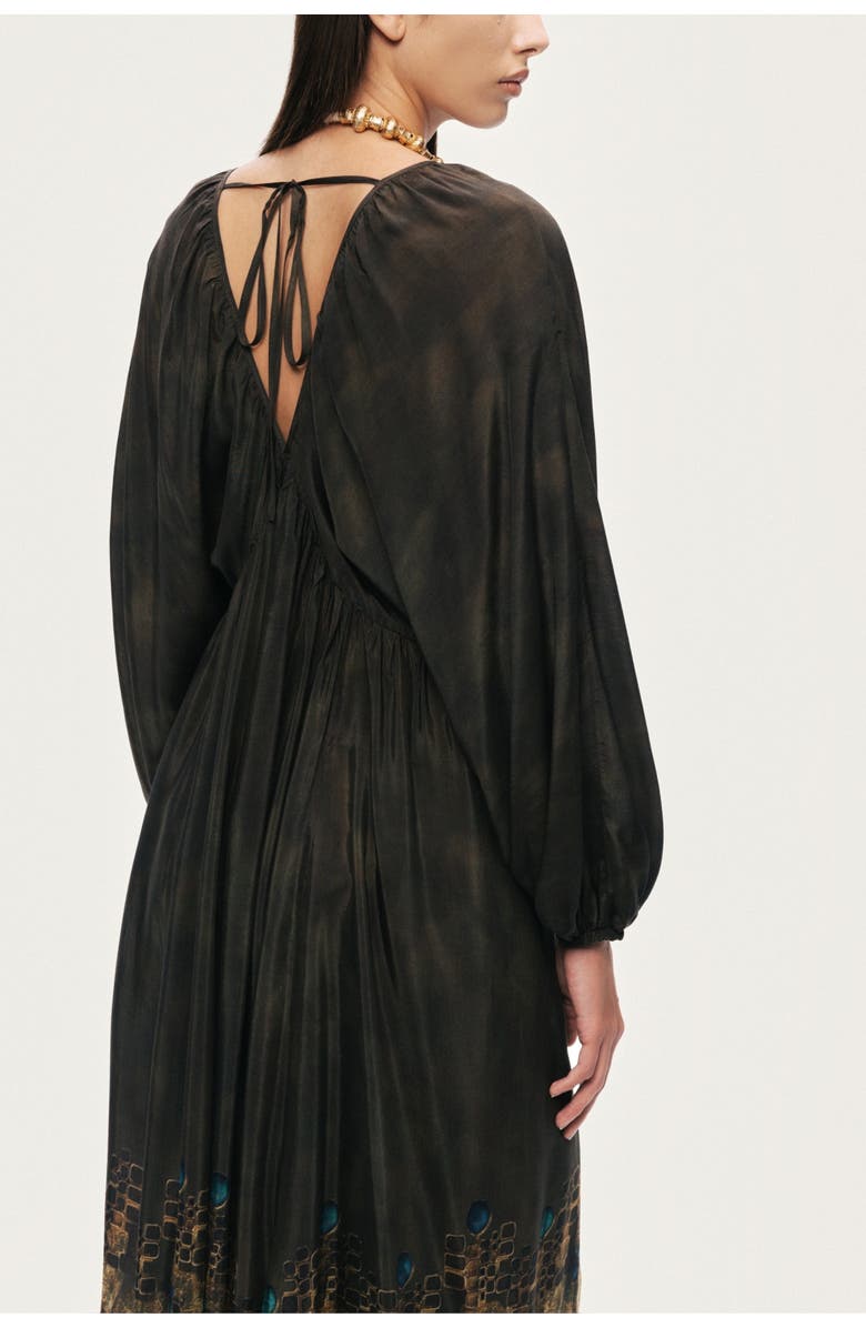 Nocturne Printed Long Sleeve Maxi Dress, Alternate, color, Multi-Colored