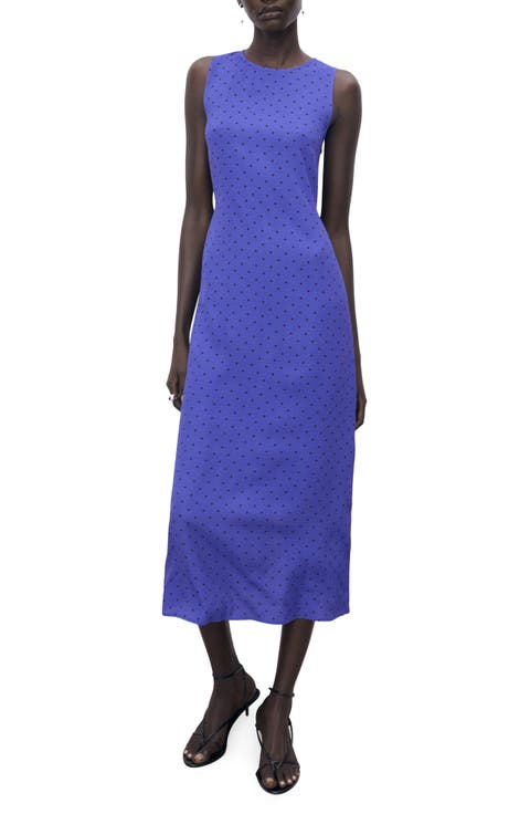Polka Dot Sleeveless Midi Dress (Regular & Plus)