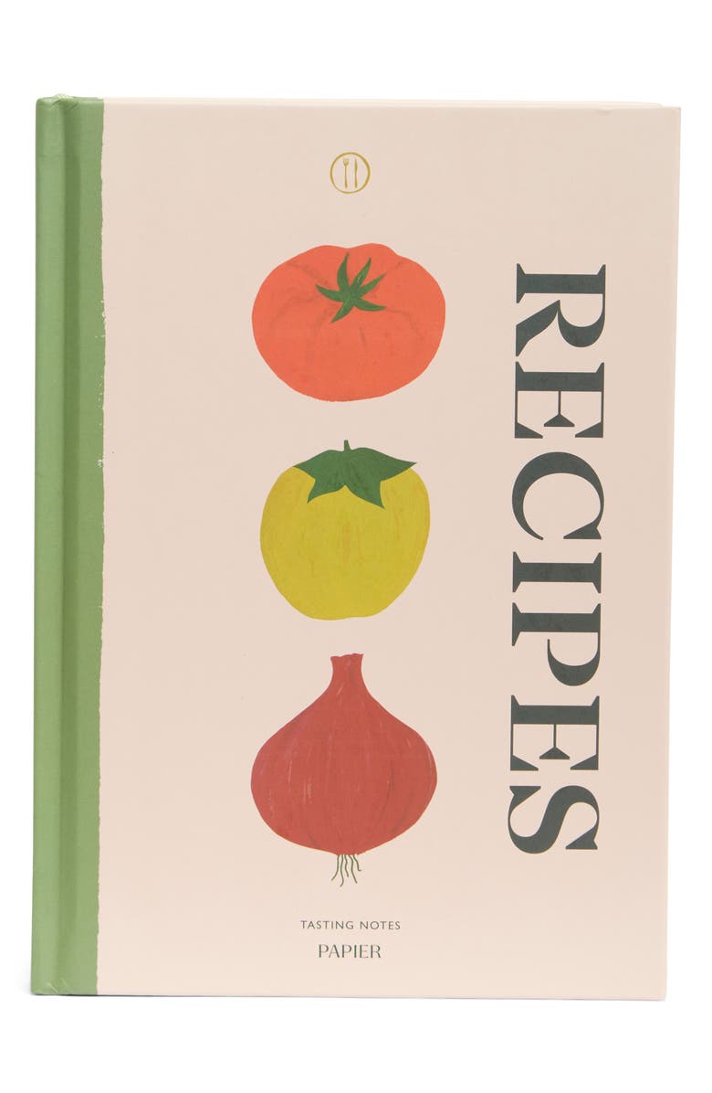 Papier Vegetable Medley Recipe Journal, Main, color, Beige/ Khaki