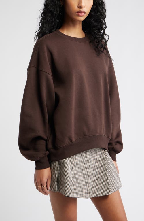 Bp. Relaxed Cotton Blend Sweatshirt In Brown