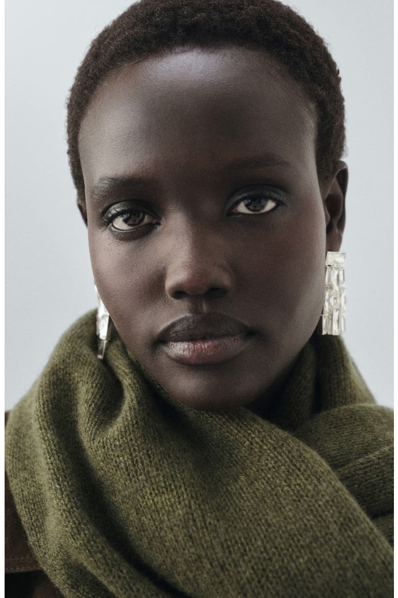 Selection Cashmere Scarf, Alternate, color, MEDIUM GREEN