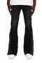 Crystal Side Snap Flare Jeans