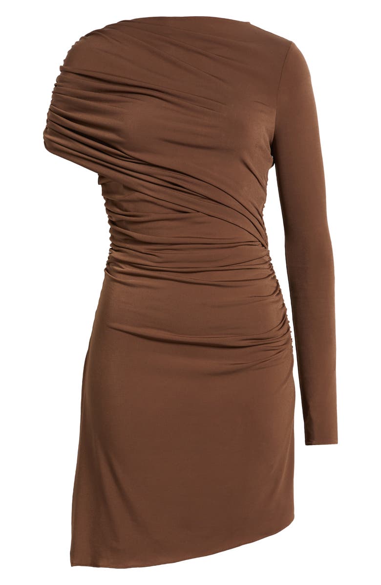 Mistress Rocks Gathered Draped Jersey Minidress, Alternate, color, Earth