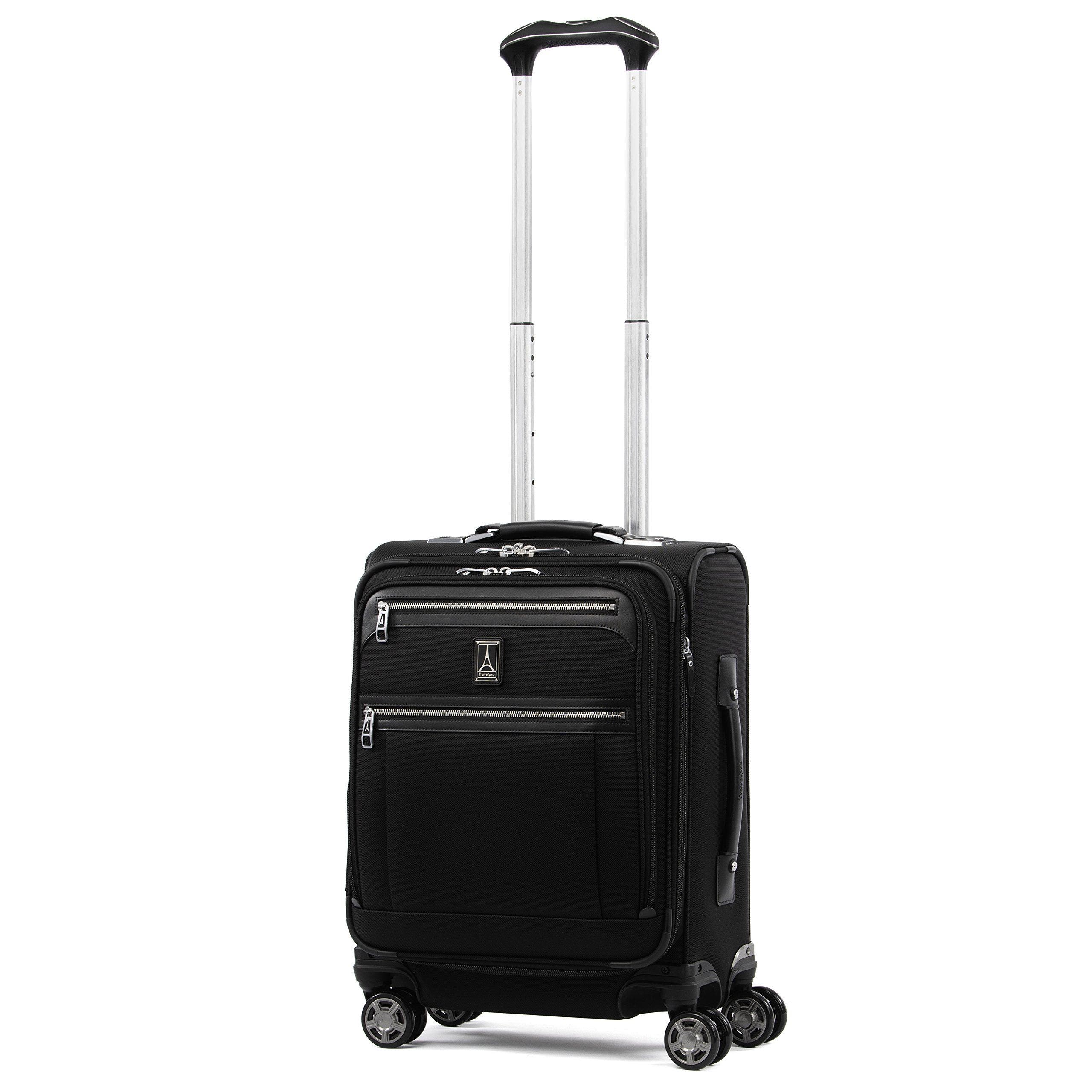 TRAVELPRO Platinum Elite Softside Expandable Carry-On 19-Inch Luggage, Alternate, color, Shadow Black