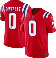 Nike Men's Nike Christian Gonzalez Red New England Patriots Alternate Vapor F.U.S.E. Stitched Limited Jersey