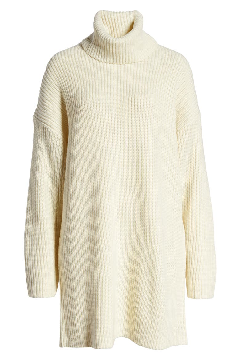 Culver Turtleneck Long Sleeve Sweater Dress, Alternate, color, WINTER WHITE