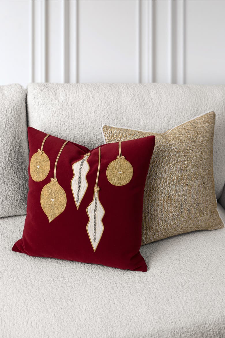 Golden Hour Textured Corded Indoor & Outdoor Woven Accent Pillow, Alternate, color, Corded