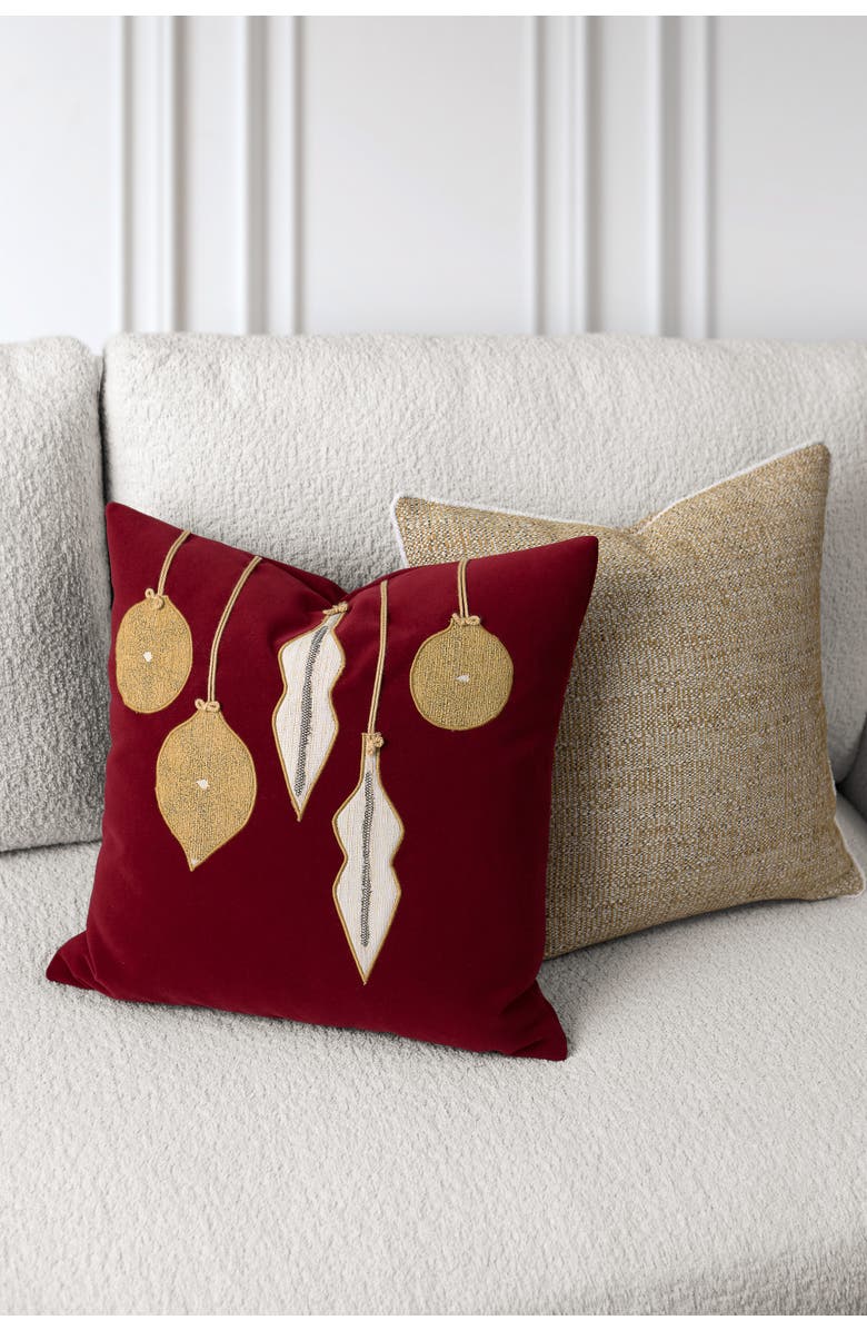Elaine Smith Golden Hour Textured Corded Indoor & Outdoor Woven Accent Pillow, Alternate, color, Corded